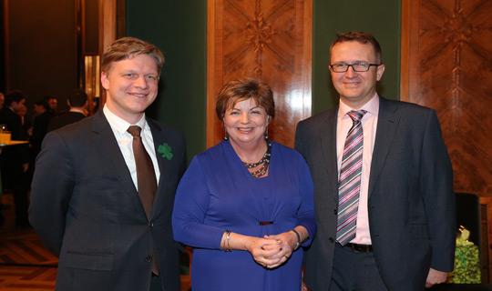 Ambassador Alison Kelly with Tomáš Hudeček, Mayor of Prague and Ladislav Müller, Director of Enterprise Ireland 