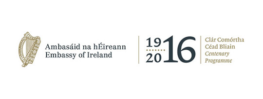 Embassy of Ireland and Ireland 2016 logos
