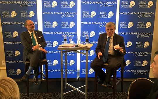 A lively discussion with Ambassador Charles Shapiro at the World Affairs Council of Atlanta on Ireland's European Future