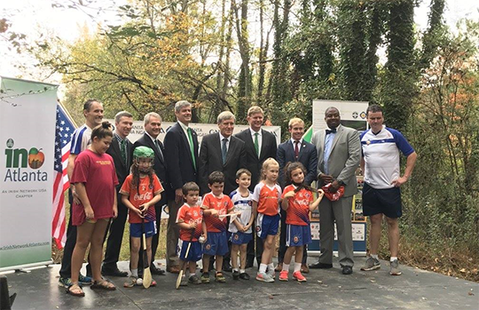 Delighted to join Atlanta's Clan na nGael GAA club, Irish Network Atlanta and local officials to mark the donation of land from Oldcastle, Ireland's largest company in the U.S.