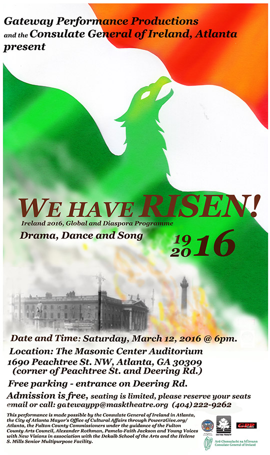 We have risen! Ireland 2016, Global and Diaspora Programme. Drama, Dance and Song