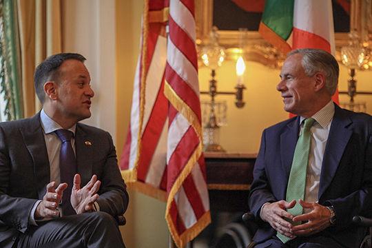 Taoiseach with the Governor of Texas, Greg Abbot