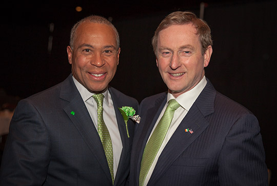 Taoiseach Enda Kenny with Governer Duval Patrick