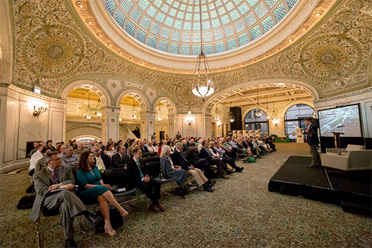 1916 Commemoration venue with guests seated. Photo: Michael Mascari