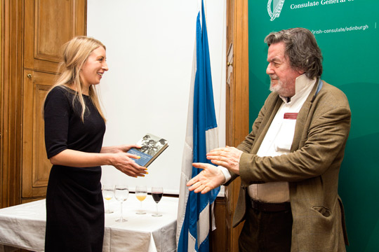 Author Helen O’Shea with Owen Dudley-Edwards. Photography By Grace Avery