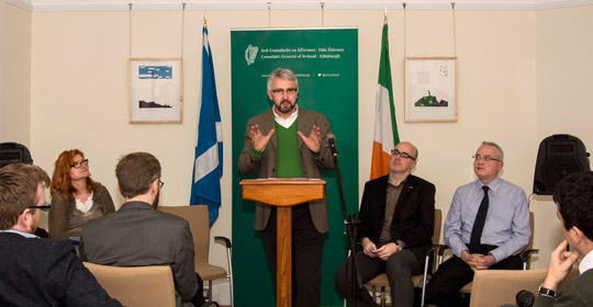 Professor Willy Maley outlines the Committee’s programme (Photograph by Grace Avery)