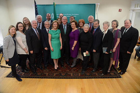 The New York committee with Miinister Charlie Flanagan.
Minister for Foreign Affairs and Trade Charlie Flanagan TD launching the 2016 Centenary Ptogramme in the United States of America today in New York City at the Consulate of Ireland.
Thursday, January 7, 2016
Photo: James Higgins