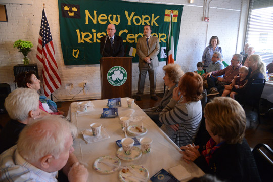 Minister Flanagan speaking at the New York Irish Center