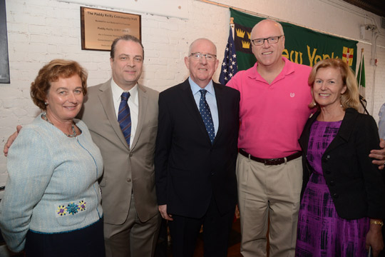 L-R: Barbara Jones, Consul General of Ireland; Paul Finnegan, Director, NYIC; Congressman Joe Crowley; Anne Anderson, Ambassador of Ireland