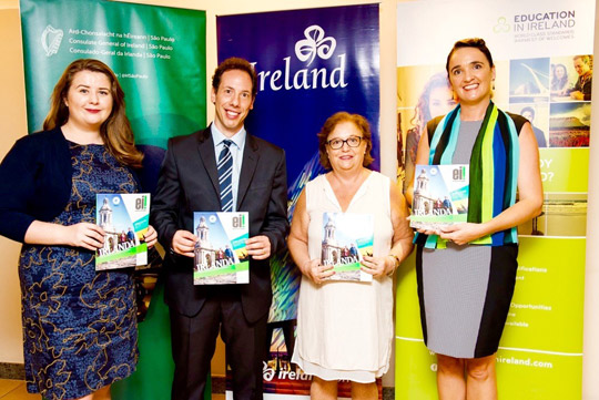 Ciara Gilvarry, Deputy Consul General, Allen Mitelmão, Operational Director, Belta, Mariglan Maria Eglantine Gabarra, Executive Director, Belta, Sarah O’Sullivan, Education in Ireland Credit: Túlio Vidal