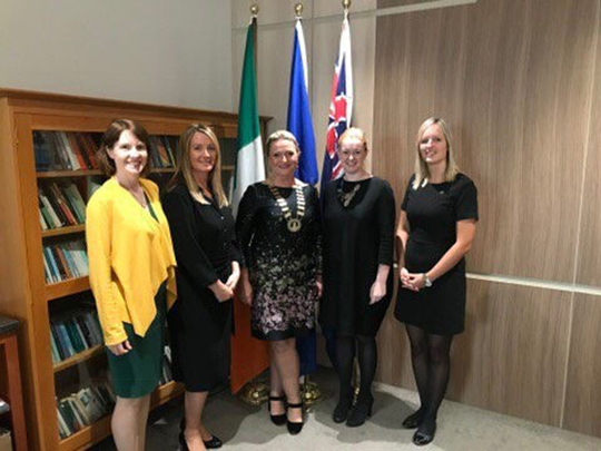 The President of South Dublin Chamber of Commerce with the Consul General and the Directors of the State Agencies courtesy of South Dublin Chamber of Commerce