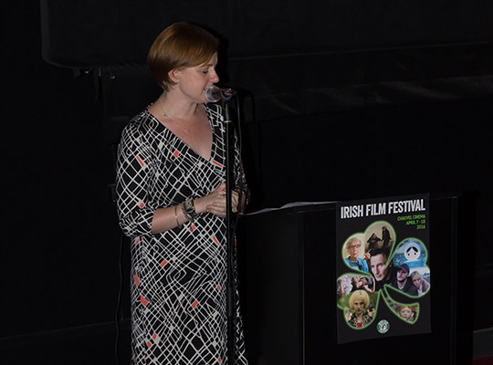 Consul General Jane Connolly at the launch of the Irish Film Festival at the Verona Cinema. Credit: Trevor Weafer.
