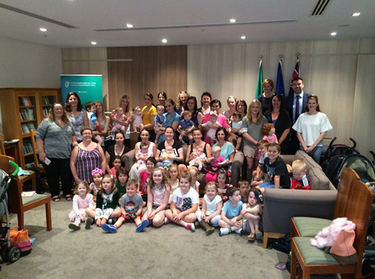 Members of the Irish Mothers Group Down Under and their children at a coffee morning held at the Consulate General - 21 April, Sydney.
