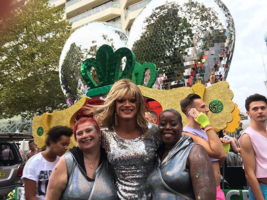 Panti Bliss with float participants - credit SQI