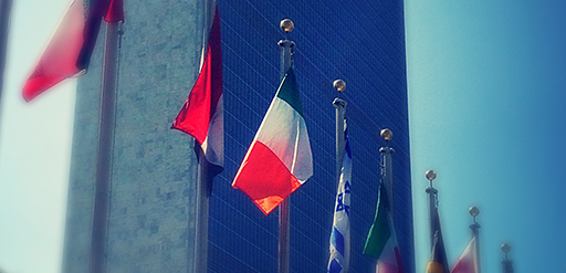 Irish flag, UN