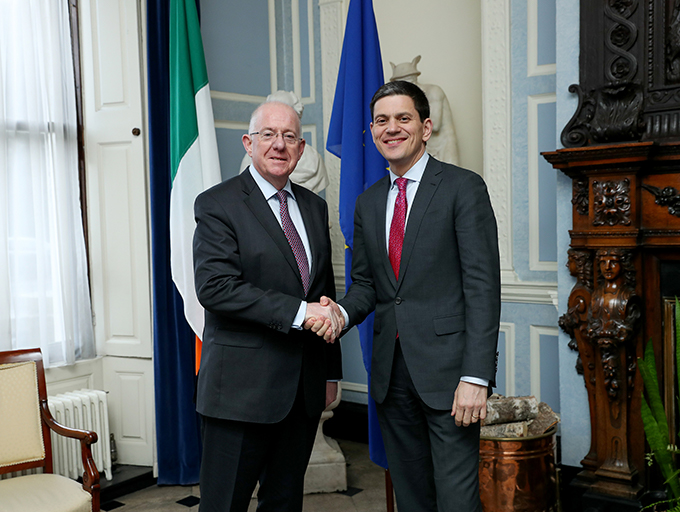 Minister Flanagan with IRC CEO David Miliband (Photo: maxwellphotography.ie)
