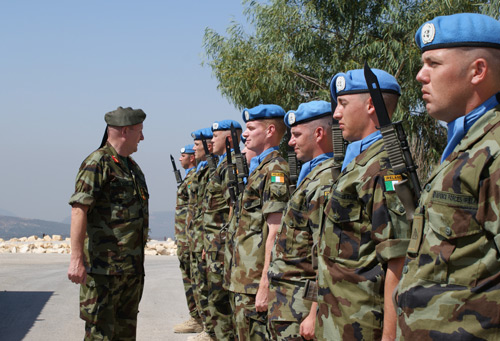 Irish Battalion Medal Parade and visit by Chief of Staff