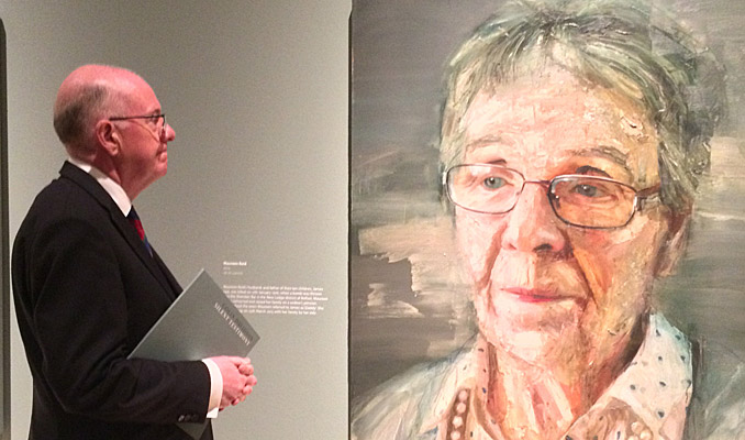 Minister Flanagan visits the Silent Testimony exhibition, by artist Colin Davidson, at the Ulster Museum, Belfast