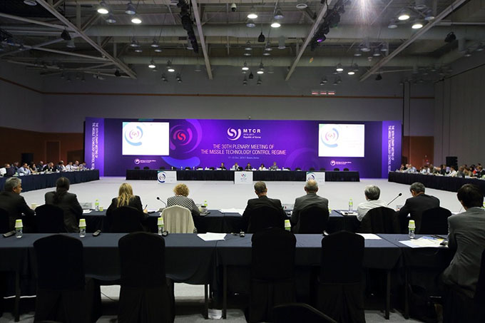 Delegates at the 2016 Plenary meeting of the Missile Technology Regime in Busan, Republic of Korea in October 2016. Source: @MTCR_Chair