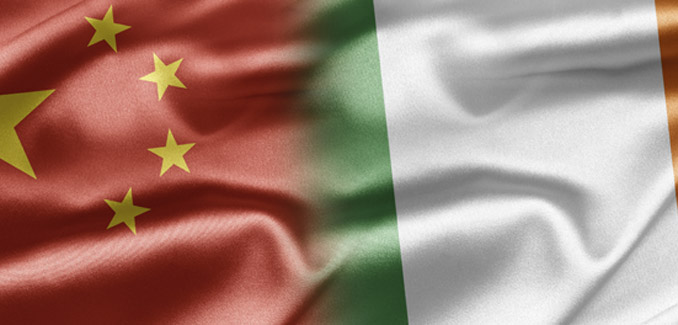 China and Ireland flag 