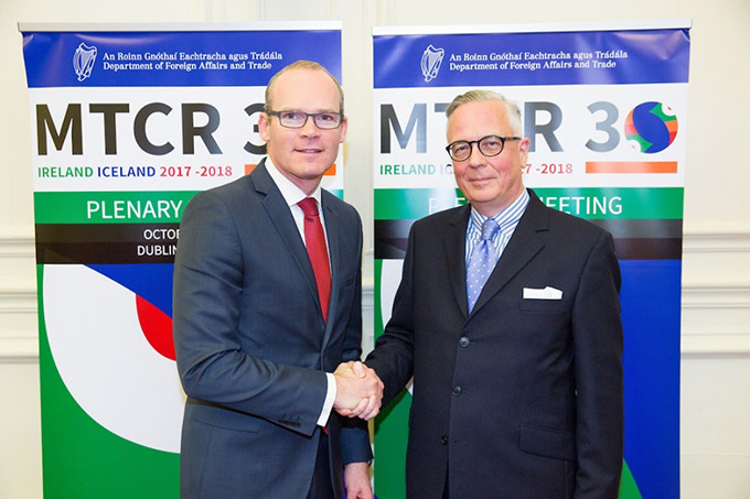 Minister Coveney with Icelandic Permanent Secretary of State, Mr Sturla Sigurjónsson