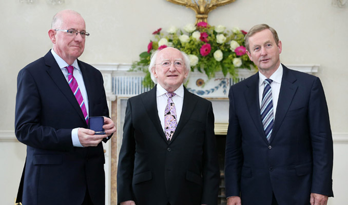 Minister Flanagan, Taoiseach and President Higgins