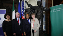 T&aacute;naiste and Congressman Lewis with Nettie Washington Douglass and Ann Quinlan