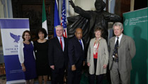Liz McCloskey, Nettie Washington Douglass, T&aacute;naiste Eamon Gilmore, Congressman Lewis, Ann Quinlan and John Bowman