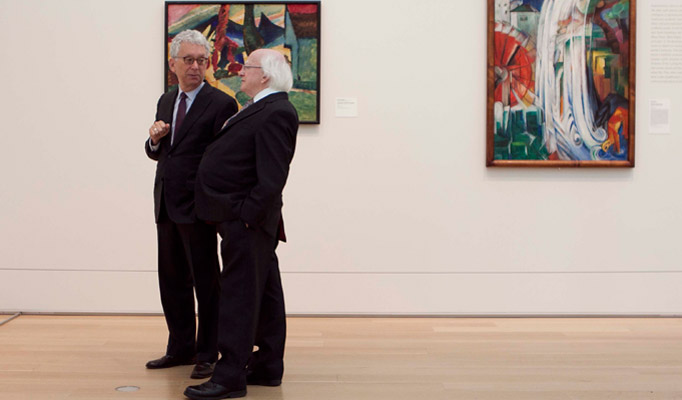Pictured at the Chicago Art Institute are Douglas Druick, Director & President, Chicago Art Institute and President Higgins. Picture by Shane O'Neill / Copyright Fennell Photography 2014.