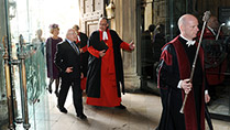 President Higgins arrives at Westminister Abbey