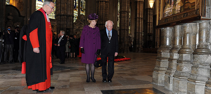 President Higgins, Mountbatten memorial, Westminister Abbey