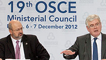 Tánaiste Eamon Gilmore with OSCE Secretary General Lamberto Zannier