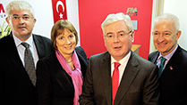 Tim Hickey, Associate Director at PM Group, Julie Sinnamon, Executive Director, Global Business Development, Enterprise Ireland; T&aacute;naiste and Minister for Foreign Affairs and Trade Eamon Gilmore T.D., and His Excellency Kenneth Thompson, Irish Ambassador to Turkey.