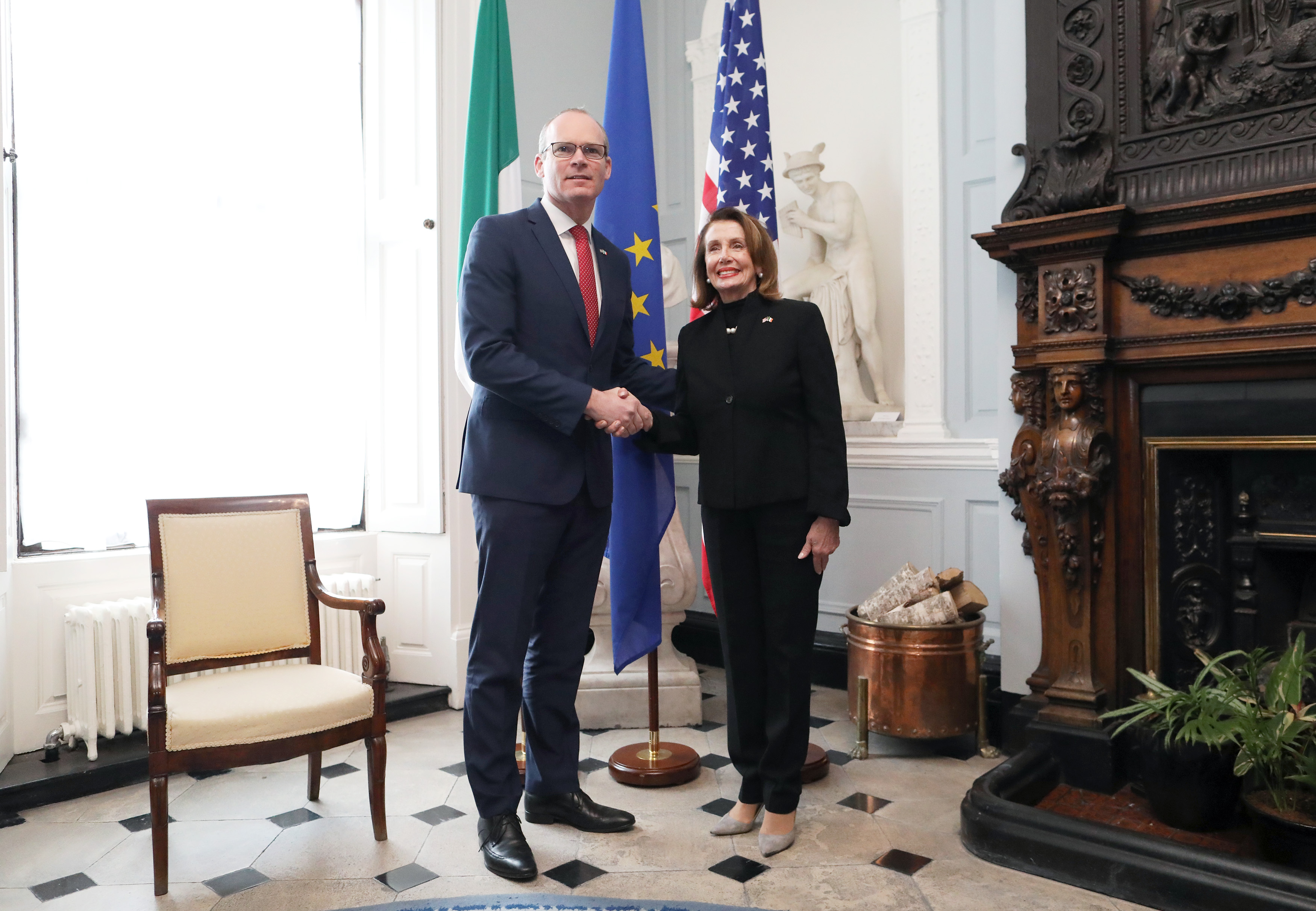 Tánaiste welcomes US Congressional delegation, led by Speaker Nancy Pelosi, to Dublin