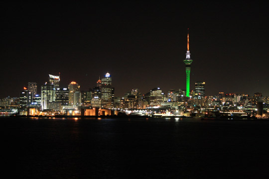 Global Greening of the Sky Tower in Auckland