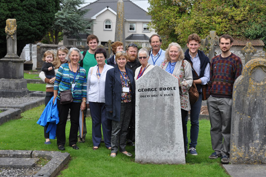 Members of the extended Boole family with Ms Marni Rosner, her three sons, granddaugter, and sister - the actual direct descendants of George Boole.