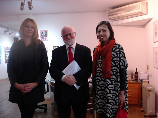 Ambassador Nicholas Twist with Valerie Brennan and Chiaki Kamakawa