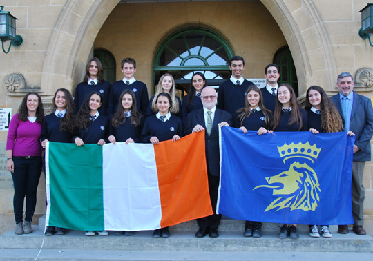 The Ambassador briefed the Students of the English School in Nicosia who are participating in the Model United Nations gathering in The Hague on Irish foreign policy and principles