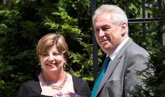 Ambassador Alison Kelly meets with President Miloš Zeman during Ireland’s Presidency of the Council of the European Union