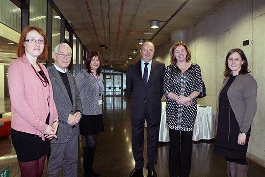 Ambassador and Mrs. Sheehan with Ruth O'Herlihy, Martin Svoboda and Jitka Heřmanová of NTK and Markéta Janíková of Irish Embassy @Milan Mikuláštík, NTK