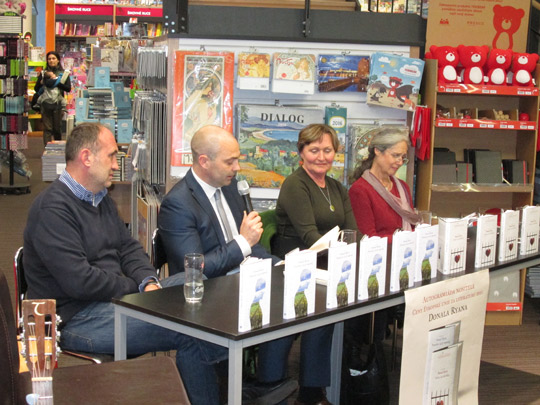 Donal Ryan with translator Alice McElveen, Taťána Fišerová and publisher Marek Turňa