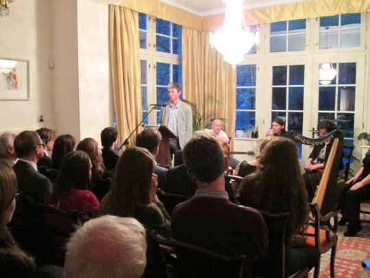 Prof. Ondřej Pilný of the Centre for Irish Studies, Petr Košumberský, Radvan Markus and Jana Markusová