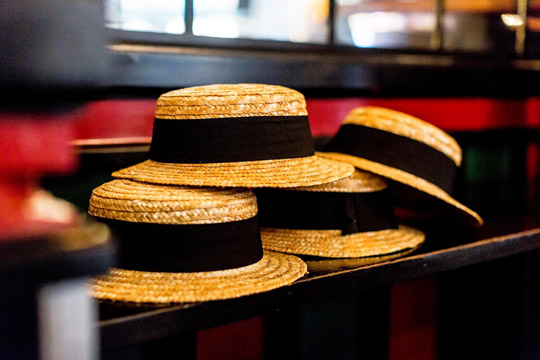 Guests received a straw boater hat – a hallmark of Bloomsday