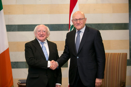 The President meets Mr. Tammam Salam