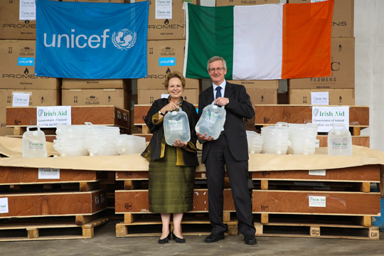 UNICEF Representative to Ethiopia, Ms. Gillian Mellsop and the Ambassador of Ireland to Ethiopia, H.E. Mr. Aidan O’Hara