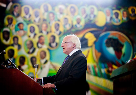 President Higgins delivered the keynote address at the United Nations Economic Commission for Africa. Photo Chris Bellew / Copyright Fennell Photography 2014