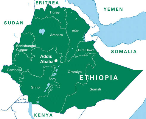 Map of Ethiopia