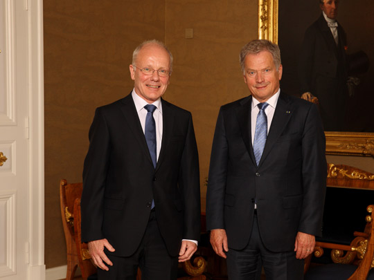 Ireland's New Ambassador Presents Credentials to President Sauli Niinistö of Finland