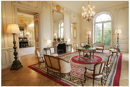 White Salon. Embassy of Ireland, France. Photo by Alan Betson