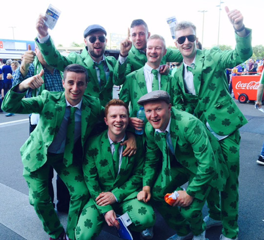 Supporters ahead of the Republic of Ireland v Italy game in Lille